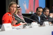 Die EU-Aussenbeauftragte Federica Mogherini. (Bild: Olivier Hoslet/EPA (Brüssel, 5. April 2017))