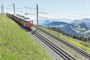 Eine Bahn in Richtung Rigi Kulm. (Bild: GAETAN BALLY/KEYSTONE)