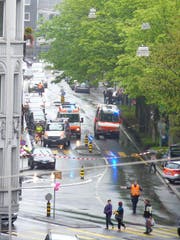Hier bei der Kreuzung Moosstrasse/Bundesstrasse kam es am Samstag zum tödlichen Unfall.