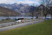 Wegen Instandsetzungsarbeiten auf der A2 müssen Anschlüsse zwischen Acheregg und Beckenried, so auch in Buochs (Bild), gesperrt werden. (Bild: Corinne Ganzmann / Neue NZ)