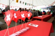 Auf den Bauernhöfen ist traditionell zum 1.-August-Brunch alles schön dekoriert. (Bild: Archiv Neue LZ)