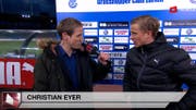 Christian Eyer im Casting-Finale beim Live-Interview mit GC-Spieler Moritz Bauer. (Bild: Screenshot)