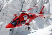 Ein Helikopter der Rega unterwegs. (Symbolbild pd)