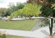 Das geplante Kindergrab auf dem Friedhof St. Michael in Zug. (Visualisierung pd)