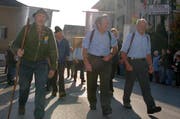 An der Älplerchilbi 2008 – im Bild Milchbauern – kündigte die Älplerbruderschaft Alpnach ihr Jubiläum an. (Bild Markus von Rotz/Neue OZ)