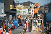 Die Wagewörger mit dem Motto: Bou-Boom Schweiz. (Bild: Boris Bürgisser)