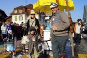 Auch «150 Jahre Wintertourismus in Obwalden» wird originell dargestellt. (Bild: Romano Cuonz)