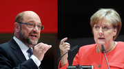 Martin Schulz und Angela Merkel (Bild: Keystone)