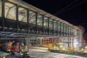 Das Hochperron wurde in der Nacht auf Montag abgesenkt. (Bild: PD)