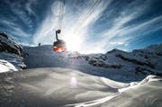 Eine Gondel im Skigebiet Engelberg-Titlis. (Bild: Roger Grütter)