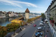 Die Bahnhofstrasse in der Stadt Luzern soll umgestaltet werden. (Bild: Dominik Wunderli / Neue LZ)