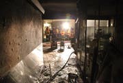 Die Einsatzkräfte der Feuerwehr Stadt Luzern. (Bild: Feuerwehr Stadt Luzern)