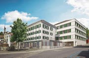 So soll der Ruswiler Dorfkern West dereinst aussehen. (Bild: Visualisierung: Studio 12)