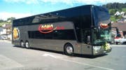Ein Bus aus der Flotte von Domo Reisen, welche drei Fernbuslinien beantragt hat (Symbolbild). (Bild: PD / domo-reisen.ch)
