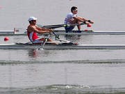 Michael Schmid (l.) kämpft gegen Jamie Kirkwood (Gb) um Platz 2 (Bild: Keystone)