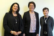 Bettina Ugolini, Leiterin der Beratungsstelle «Leben im Alter» an der Universität Zürich und Demenzexpertin, die Urner Regierungsrätin Barbara Bär, Projektleiter Margrit Freivogel (von links). (Bild PD)