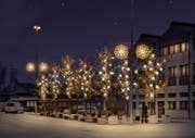 Erweiterte Weihnachtsbeleuchtung im Dorfzentrum Rotkreuz. (Bild: Visualisierung: PD)