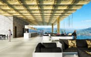 Auf dem Bürgenstock entsteht eines von mehreren touristischen Leuchtturmprojekten in der Region. Herzstück des Resorts soll die 5-Sterne-Herberge Park-Hotel werden. (Bild: Visualisierung)