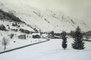 Verschneite Winterlandschaft in Realp. (Bild: Webcam)