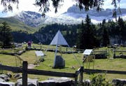 Die Pyramide am Mittelpunkt der Schweiz auf der Älggialp ist gestohlen worden. (Archivbild Peter Küchler/Neue LZ)
