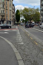Die Bundesstrasse in Luzern wurde verschmutzt. (Bild: Luzerner Polizei)