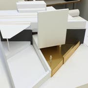 Modell der geplanten Talstation der Gütsch-Bahn. (Bild: PD)