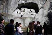 Das Löwendenkmal in der Stadt Luzern. (Bild: Manuela Jans / Neue LZ)