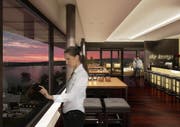 So soll es in der Skylounge in Zug künftig aussehen. (Bild: PD)