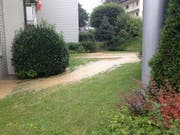 Keller vollgelaufen: Wasserleitungsbruch an der Sternmattstrasse in der Stadt Luzern (Bild: Radio-Pilatus-Hörerin Carla)
