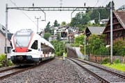 Die Streckensanierung und der Doppelspurausbau in Walchwil sind vorerst um mindestens ein Jahr verschoben. (Bild Patrick Hürlimann)