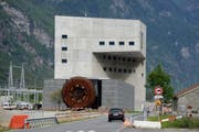Die neue Betriebsanlage Süd der SBB. Von hier aus wird künftig der Verkehr im Gotthard-Basistunnel gesteuert. (Bild: Keystone)