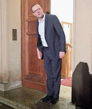 Optimistischer Blick in die Zukunft: Jens Spahn, Präsidiumsmitglied der CDU, gilt als Hoffnungsträger der Konservativen – und potenzieller Merkel-Nachfolger. (Bild: Michael Kappeler/Keystone (Berlin, 20. Oktober 2017))