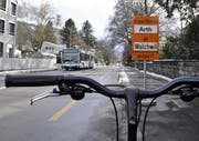 Blick auf der Artherstrasse vom Casino Richtung ehemaliges Kantonsspital. (Bild Dominik Hodel/Neue ZZ)