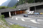 Gotthard-Nordportal in Göschenen. (Bild: Florian Arnold / Neue UZ)