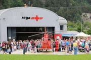 Ingesamt sechs Helikopter konnten die Besucher vor Ort bestaunen. (Bild Rega)