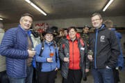 Rütlischiessen 2016: Empfang mit Ständerat Hans Wicki, Nina Christen, Heidi Diethelm Geber und Nationalrat Peter Keller. (Bild: Edi Ettlin)