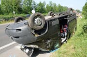 Ein Bild von der Unfallstelle. (Bild: Luzerner Polizei)