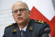 Archivbild: Chef der Schweizer Armee, Philippe Rebord. (Bild: KEYSTONE/Peter Klaunzer)