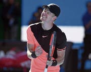 Britischer Jubel in Australien: Kyle Edmund. (Bild: Julian Smith/Keystone (Melbourne, 23. Januar 2018))