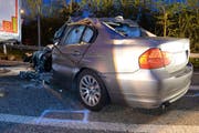 Hier ist der zweite Unfallwagen zu sehen. (Bild: Luzerner Polizei)