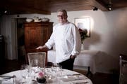 Er ist der zweite 18-Punkte-Koch in der Innerschweiz: Franz Wiget im Restaurant Adelboden in Steinen. (Bild: Manuela Jans / Neue LZ)
