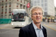 Der Luzerner Stadtrat Adrian Borgula (Grüne) am Schwanenplatz. (Archivbild Philipp Schmidli / Neue LZ)