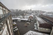 Blick auf das EWL-Areal in Luzern, auf dem eine Grossüberbauung geplant ist. (Bild: Roger Grütter/LZ, 5.1.2017, Luzern)
