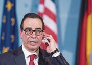 Der US-Finanzminister Steven Mnuchin. (Bild: Soeren Stache/Keystone (Berlin, 16. März 2017))
