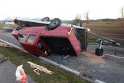Die Unfallstelle in Ruswil. (Bild Luzerner Polizei)