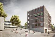 Ein wichtiges Projekt für die Gemeinde ist die Erweiterung und Sanierung des Schulzentrums Hofmatt. (Bild: Visualisierung PD)