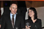 Markus Hürlimann und Jolanda Spiess-Hegglin während der Landammannfeier am 19. Dezember. (Bild: Charly Keiser)