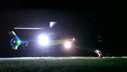 Der Rettungsheli im Anflug. (Bild: Geri Holdener, Bote der Urschweiz)
