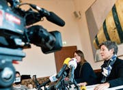 An der Medienkonferenz gibt SP-Stadträtin Claudia Nielsen ihren Rücktritt bekannt. (Bild: Walter Bieri/Keystone (Zürich, 7. Februar 2018))