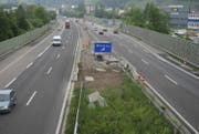 Die Autobahn A3 bei Wollerau. (Bild: PD)